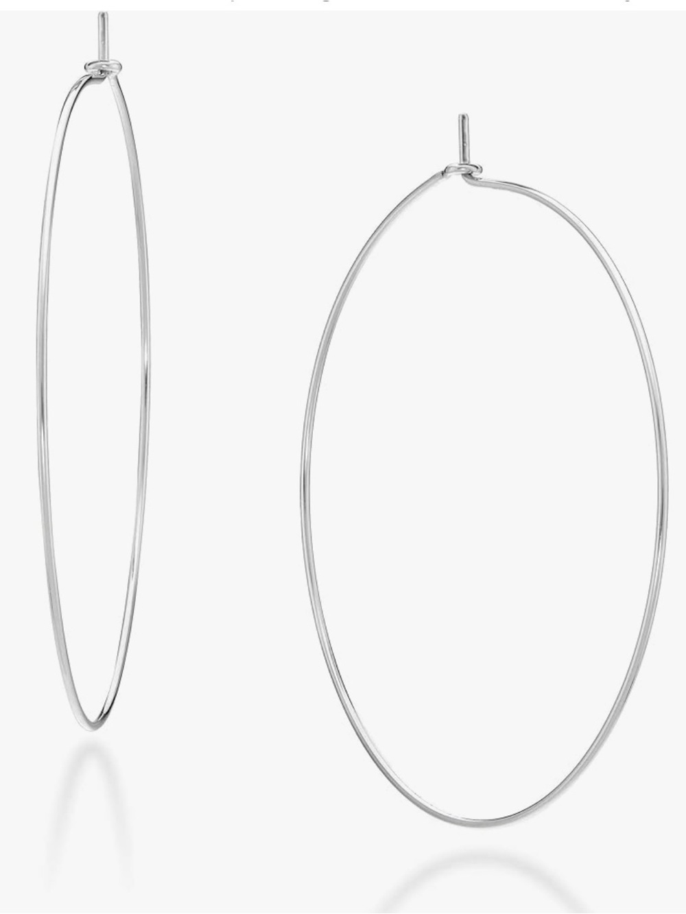 ⭐️FINAL PRICE #80 Stainless Steel Thin Silver Sleek Minimalist Hoops 15mm-35mm